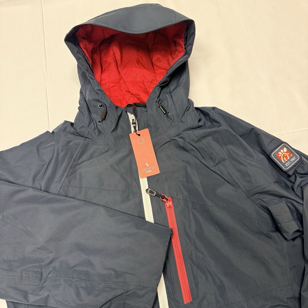 Chick-fil-a Teflon Blue Employee Uniform Hooded Rain Jacket Small Unisex Rare